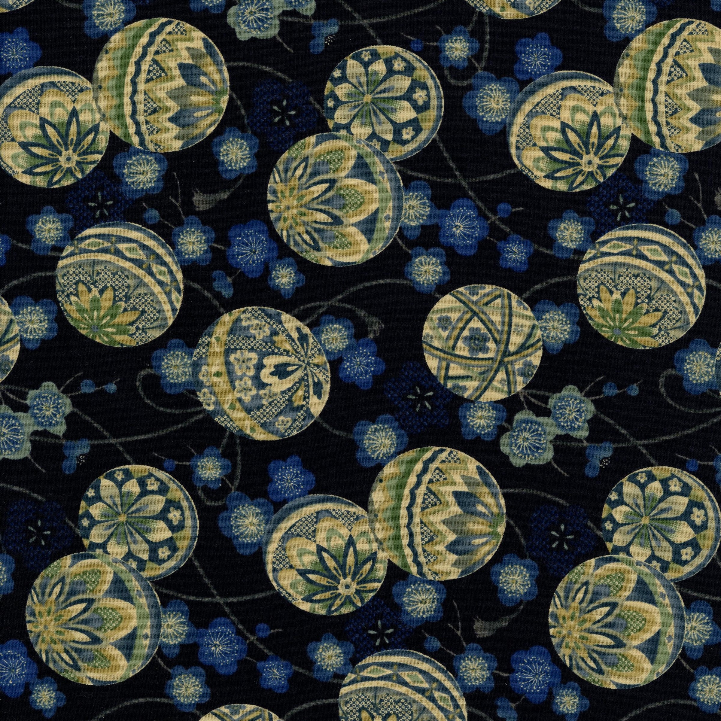 Nutex Akan - Patchwork and Quilting Fabric from Brown's Craft Shed (Tags: Fabric Akan blue cream elegant Floral Geometric green indigo mandala multi novelty Nutex patterns traditional )