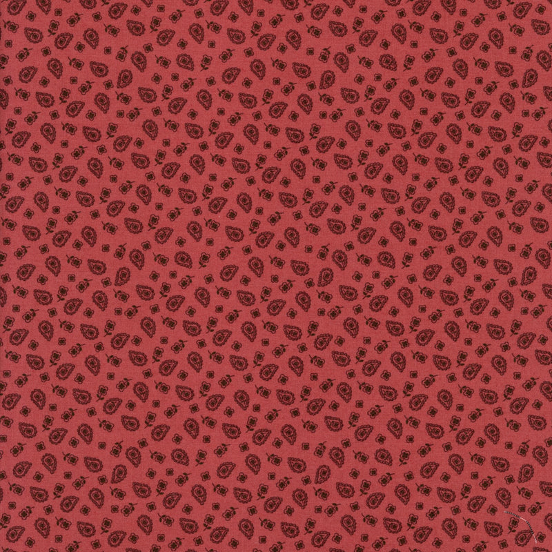 Lloyd Curzon Textiles - Hold Your Horses by Clothworks - Patchwork and Quilting Fabric from Brown's Craft Shed (Tags: Fabric Brown Clothworks cotton country Hold Your Horses Lloyd Curzon maroon paisley patchwork quilting red rustic traditional Western )