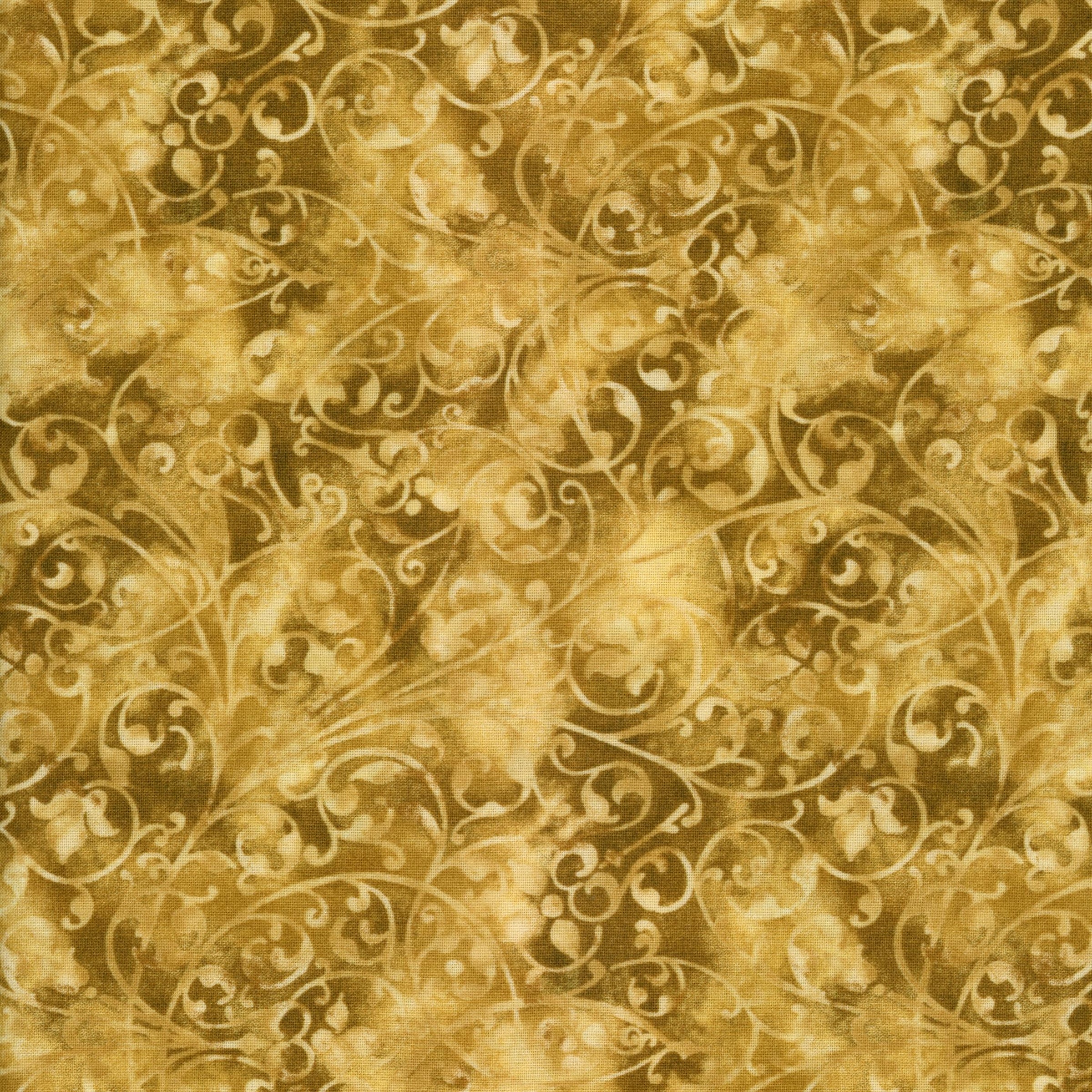 P&B Textiles - Whisperings by Alex Anderson - Patchwork and Quilting Fabric from Brown's Craft Shed (Tags: Fabric Alex Anderson blender blenders Brown cream elegant Floral gold Neutral P&B Textiles textures vines Whisperings )
