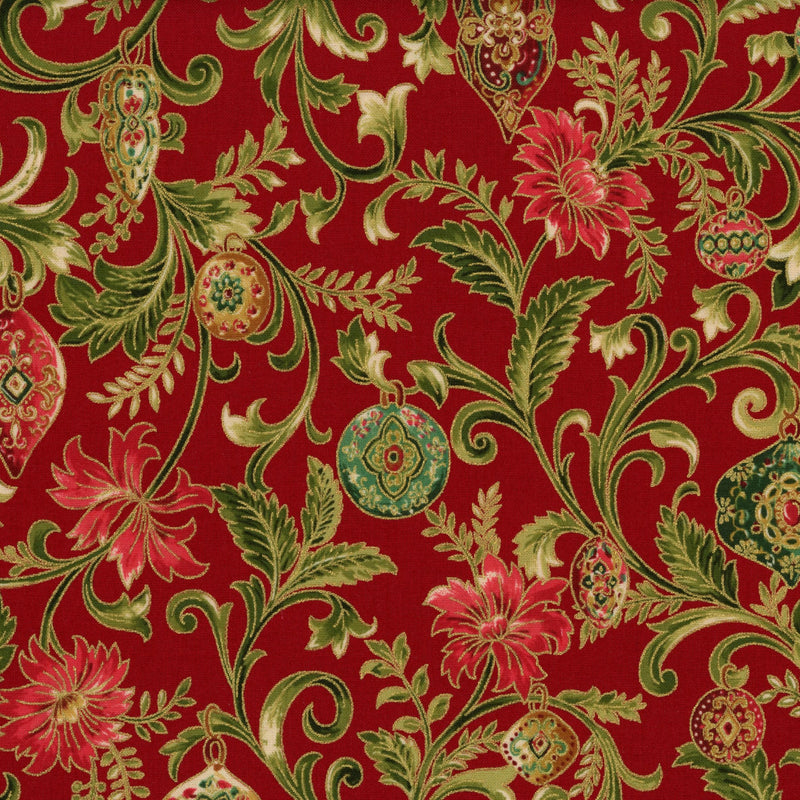 Moda Merry Manor Metallic - Patchwork and Quilting Fabric from Brown's Craft Shed (Tags: Fabric Floral Merry Manor Metallic Moda )