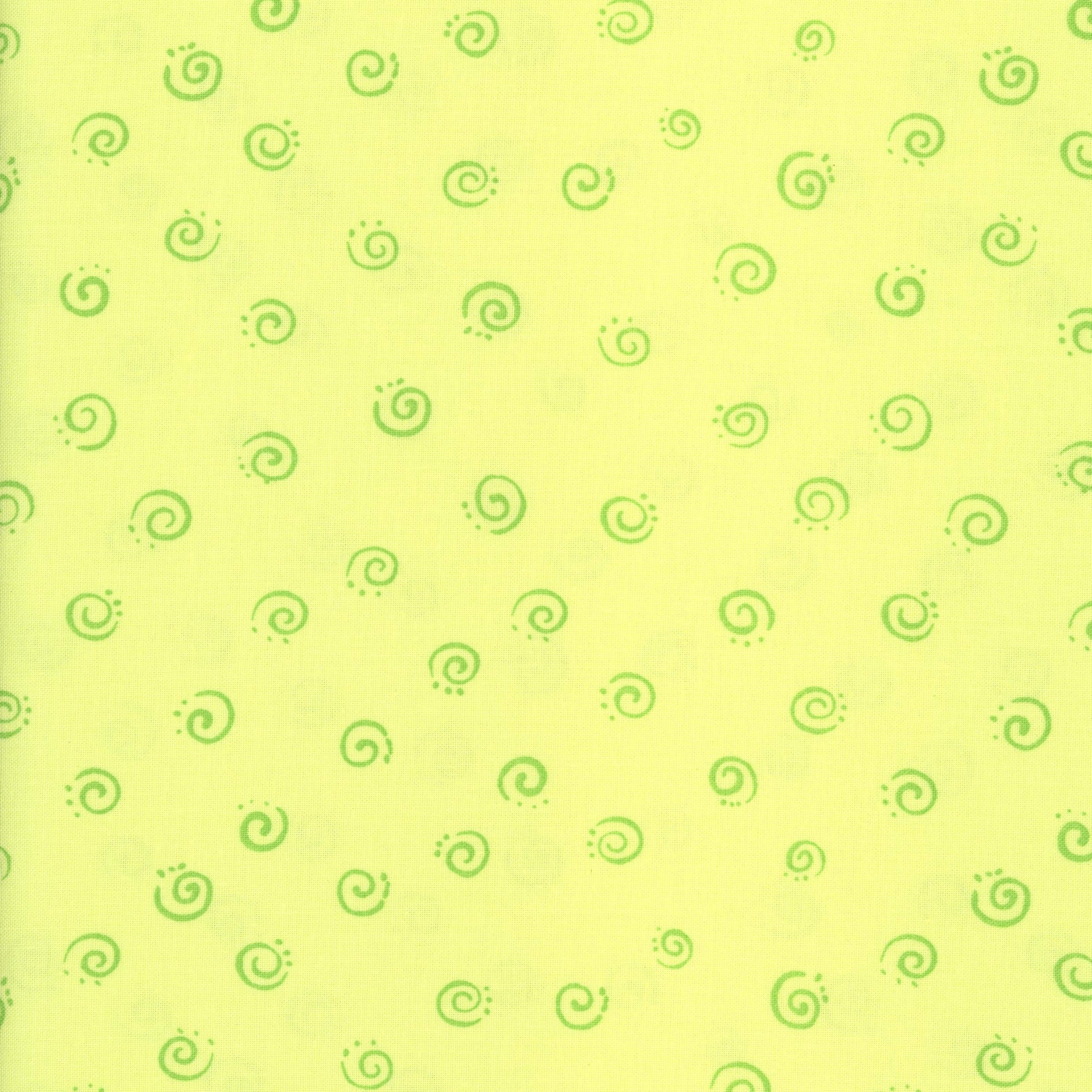 Hamil Textiles Susybee Lewe Mono Swirl - Patchwork and Quilting Fabric from Brown's Craft Shed (Tags: Fabric blender children green Hamil Textiles novelty patterns playful Susybee swirl whimsical Yellow )