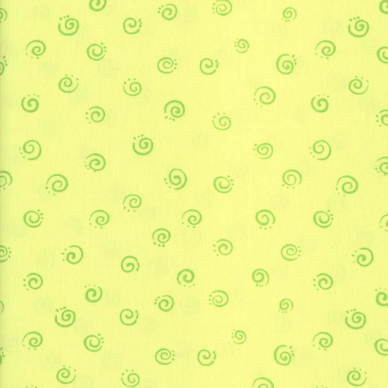 Hamil Textiles Susybee Lewe Mono Swirl - Patchwork and Quilting Fabric from Brown's Craft Shed (Tags: Fabric blender children green Hamil Textiles novelty patterns playful Susybee swirl whimsical Yellow )
