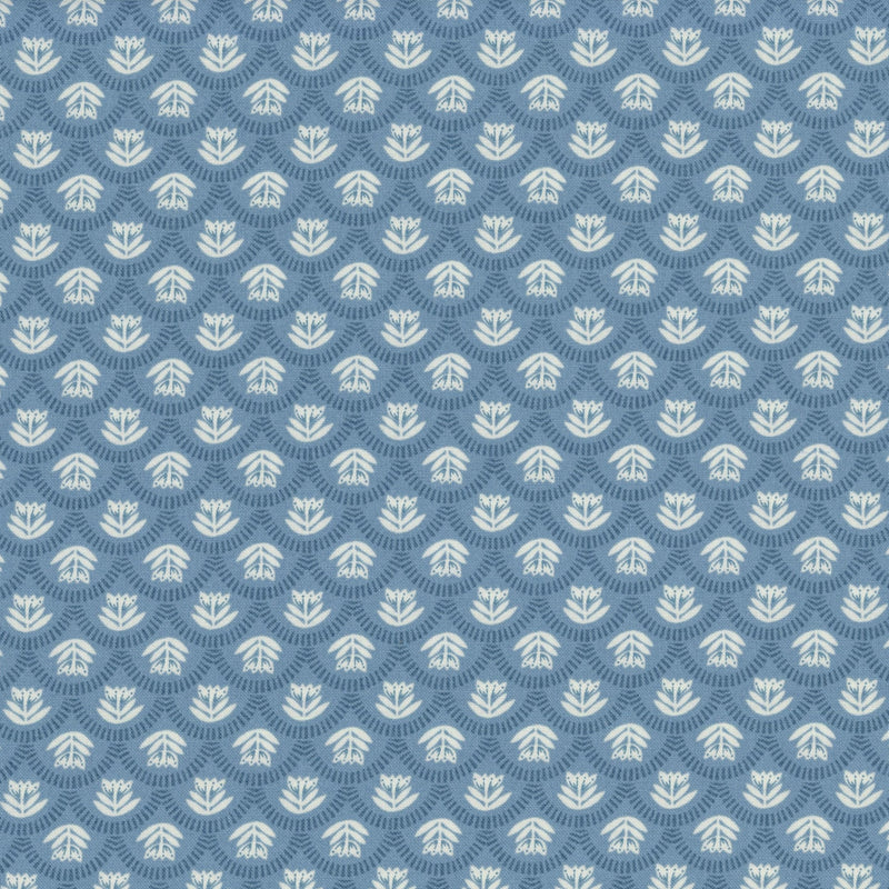 Moda Folk & Lore by Fancy That Design House (Indigo Petals) - Patchwork and Quilting Fabric from Brown's Craft Shed (Tags: Fabric basics blue Fancy That Design House Floral Folk & Lore Geometric indigo Moda Modern Folk Scallop vintage )