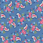 Moda A Cat Named Stitch by Camille Roskelley - Patchwork and Quilting Fabric from Brown's Craft Shed (Tags: Fabric A Cat Named Stitch blue Camille Roskelley cottagecore Moda Fabrics paisley pink )