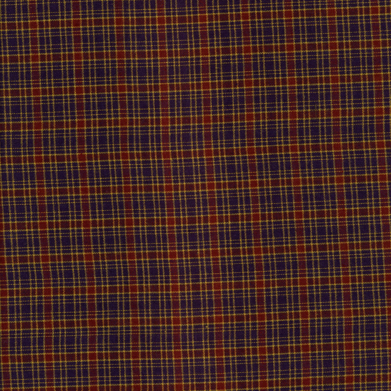 Leutenegger Harvest House - Autumn Night Plaid - Patchwork and Quilting Fabric from Brown's Craft Shed (Tags: Fabric autumn blue Brown burgundy check craft Harvest House Leutenegger mustard navy patchwork plaid quilting red rustic textures traditional )