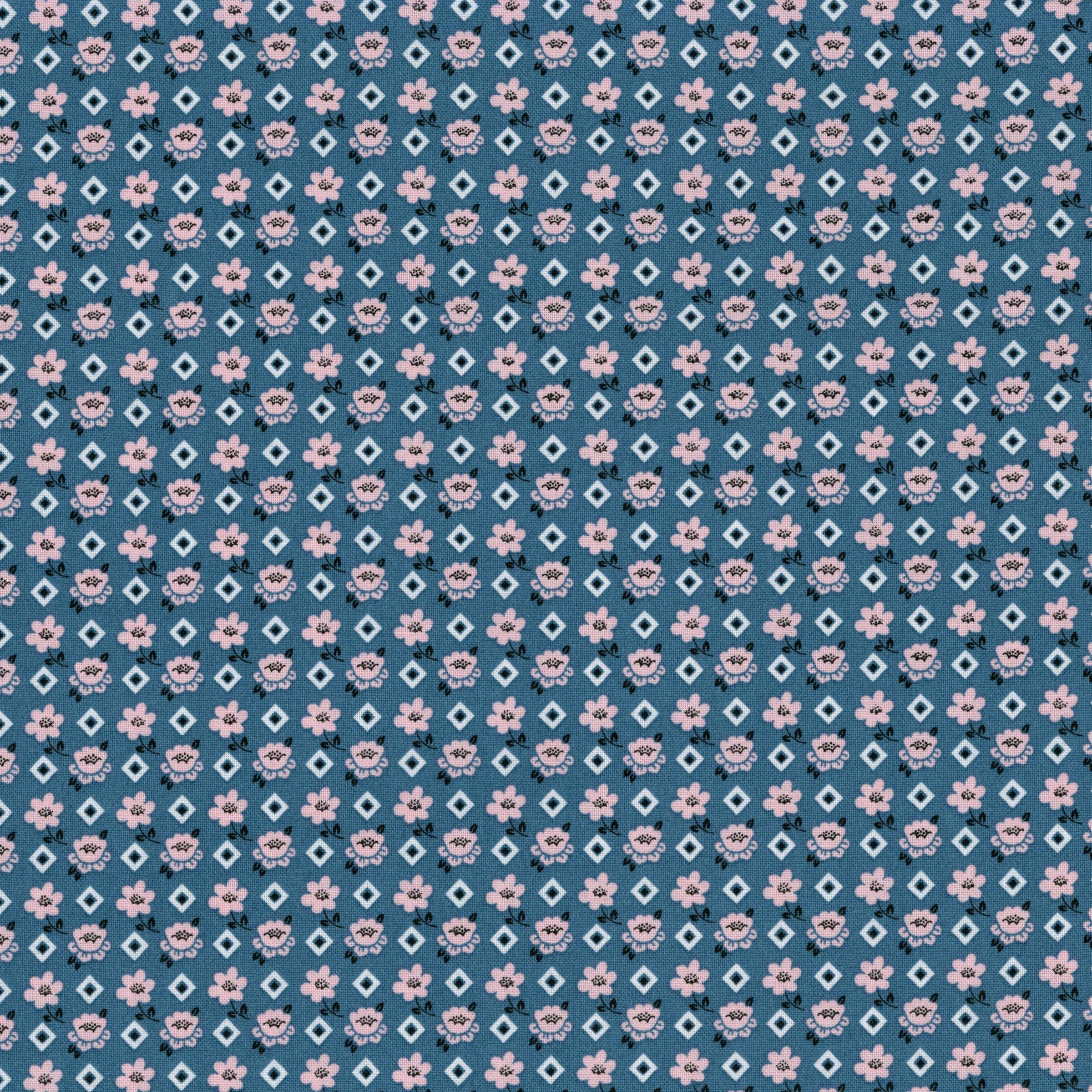 Poppie Cotton - Farmgirls Unite - Patchwork and Quilting Fabric from Brown's Craft Shed (Tags: Fabric blenders blue ditsy Farmgirls Unite Floral flowers garden pastel patterns pink playful Poppie Cotton vintage style )