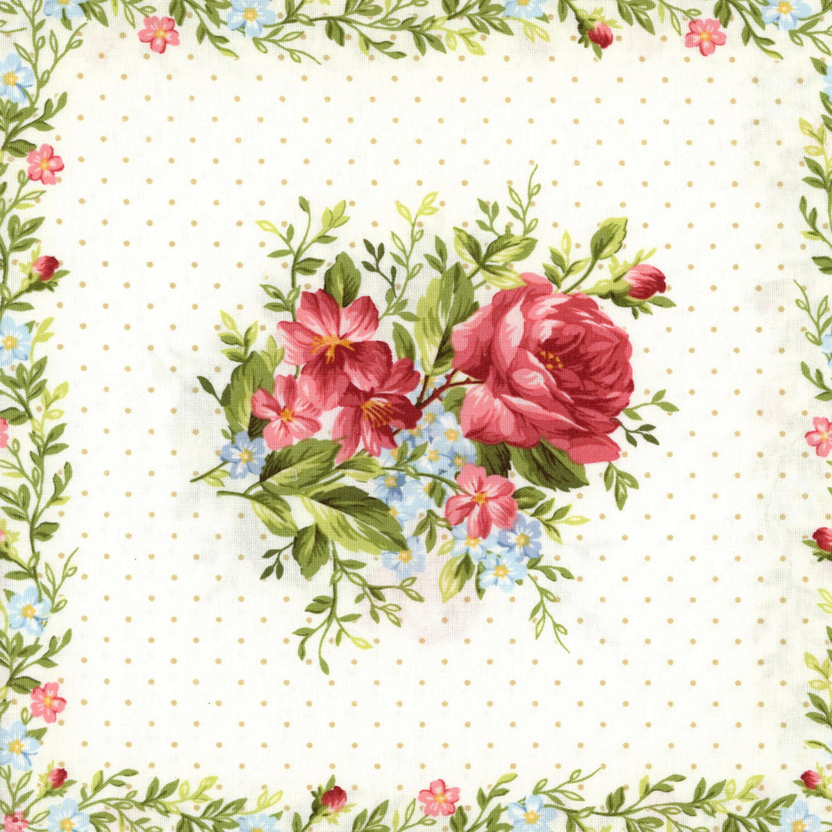Lloyd Curzon Textiles Roses on the Vine by Marti Michell for Maywood Studio - Patchwork and Quilting Fabric from Brown's Craft Shed (Tags: Fabric cream Floral heirloom Lloyd Curzon Marti Michell Maywood Studio panel patchwork quilting romantic roses traditional vintage white )