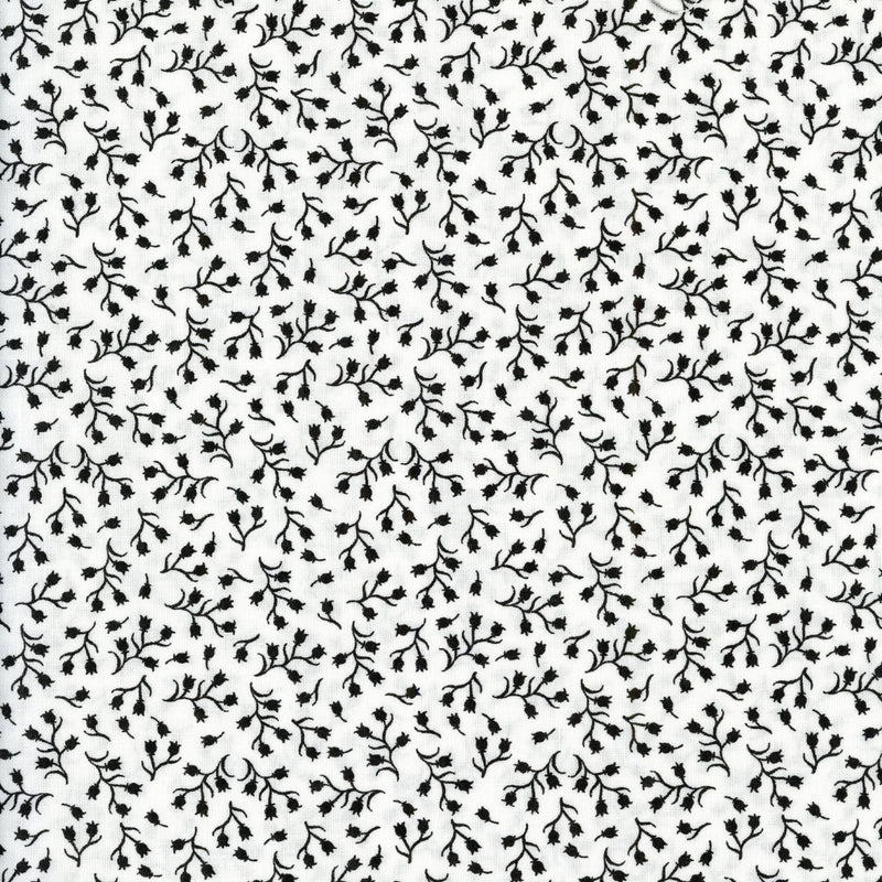 Patrick Lose Fabrics - Basically Black & White 2 - Positive - Patchwork and Quilting Fabric from Brown's Craft Shed (Tags: Fabric basics blender patterns textures vines white )