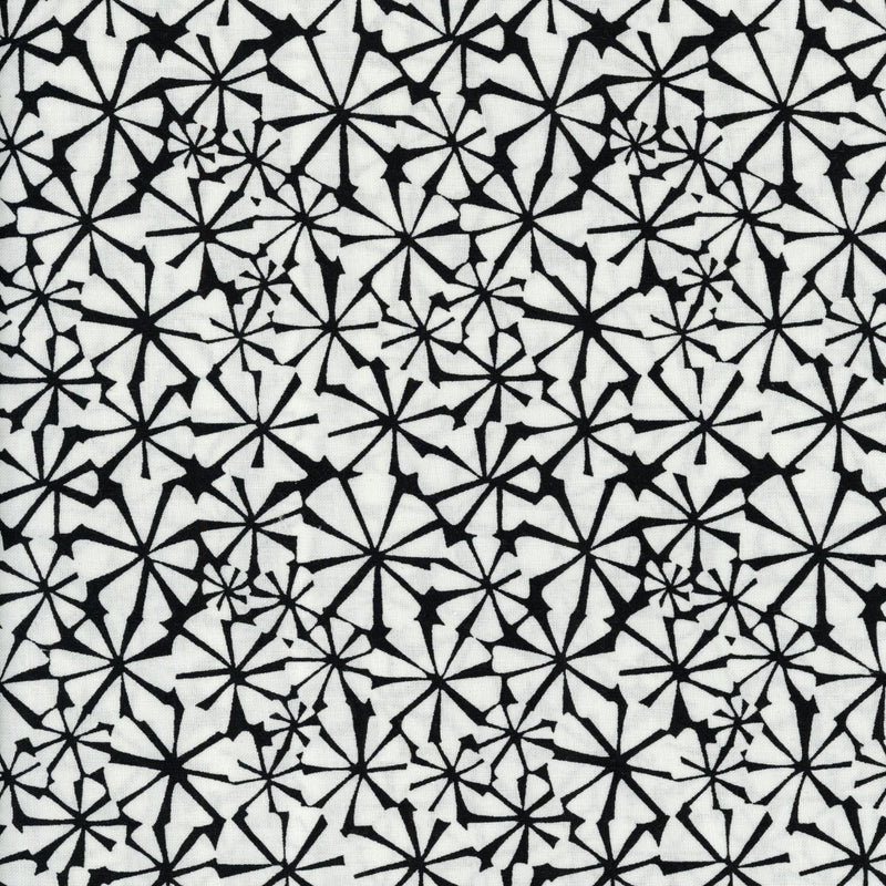 Andover Fabrics Starburst Sketch by Kim Schaefer - Patchwork and Quilting Fabric from Brown's Craft Shed (Tags: Fabric abstract Andover Fabrics bold contemporary graphic high contrast Kim Schaefer modern monochrome patchwork patterns quilting starburst white )
