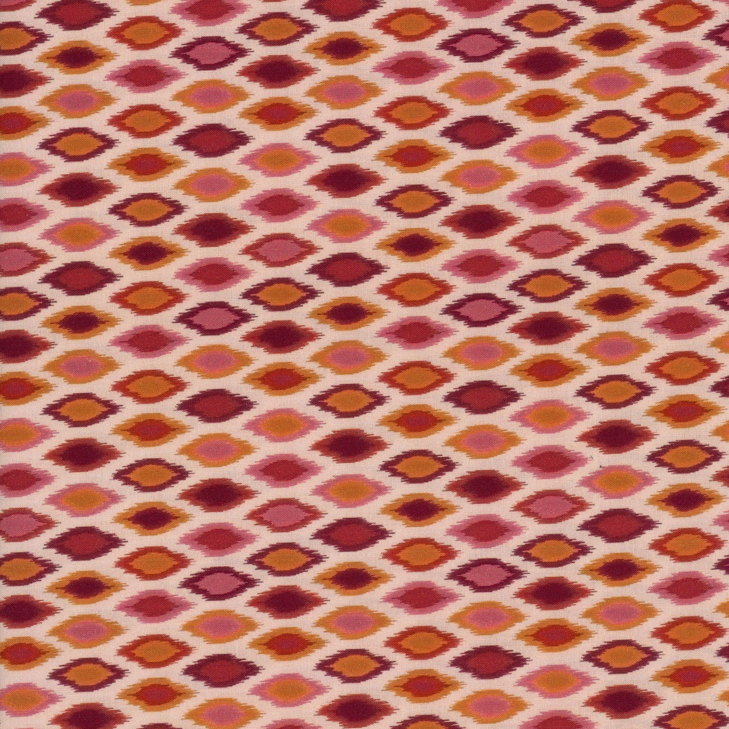 Sullivans Mini Ikats - Patchwork and Quilting Fabric from Brown's Craft Shed (Tags: Fabric blenders burgundy gold maroon Mini Ikats modern mosaic multi orange patterns pink Sullivans warm tones )
