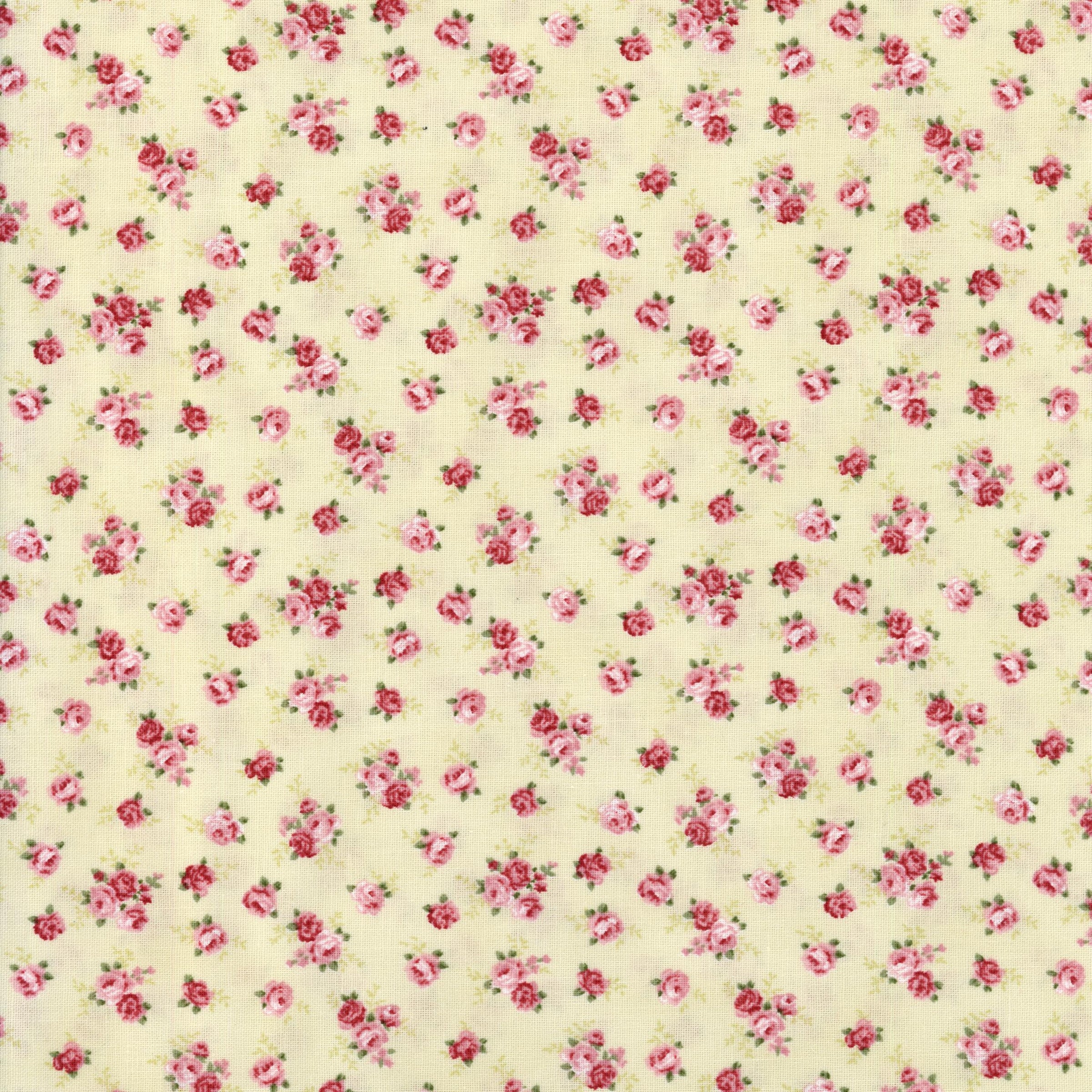 Stof Fabrics - Amy Roses - Patchwork and Quilting Fabric from Brown's Craft Shed (Tags: Fabric Amy Roses cottagecore cream Floral Floral print flowers garden nature Neutral pastel pink romantic rose small-scale print Stof Fabrics vintage )