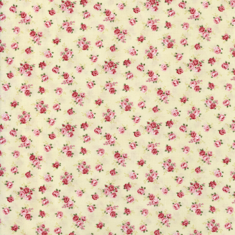 Stof Fabrics - Amy Roses - Patchwork and Quilting Fabric from Brown's Craft Shed (Tags: Fabric Amy Roses cottagecore cream Floral Floral print flowers garden nature Neutral pastel pink romantic rose small-scale print Stof Fabrics vintage )