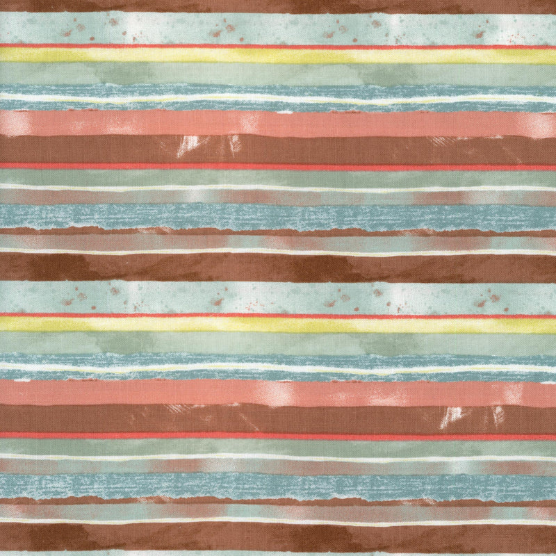 Windham Fabrics Greet The Day by Lori Siebert - Patchwork and Quilting Fabric from Brown's Craft Shed (Tags: Fabric blue boho lines pastel patterns pink rustic Stripes teal watercolour )