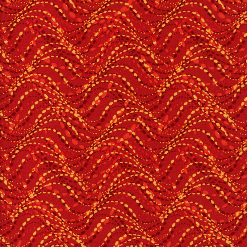 P&B Textiles Whispers - Patchwork and Quilting Fabric from Brown's Craft Shed (Tags: Fabric autumn blender dots orange P&B Textiles patterns red textures warm tones waves Whispers )