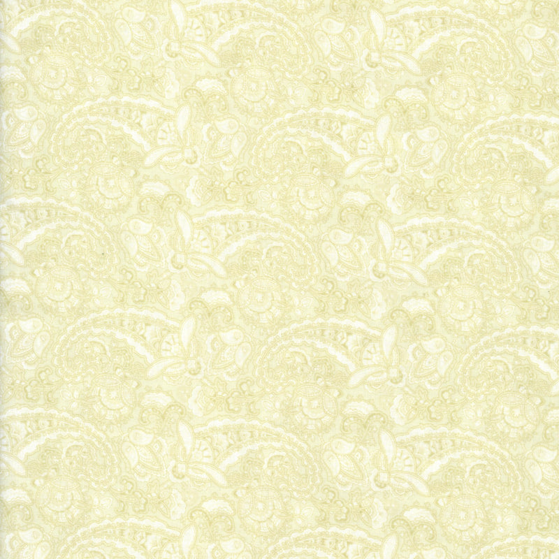 Clothworks Paisley (Light Butter) - Patchwork and Quilting Fabric from Brown's Craft Shed (Tags: Fabric blender blenders classic Clothworks cream elegant light Neutral paisley patterns textures )