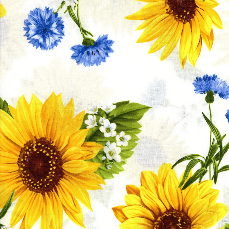 Kenard & Kenard Fabrics Sunflower Sunrise - Patchwork and Quilting Fabric from Brown's Craft Shop (Tags: Fabric Floral Yellow )