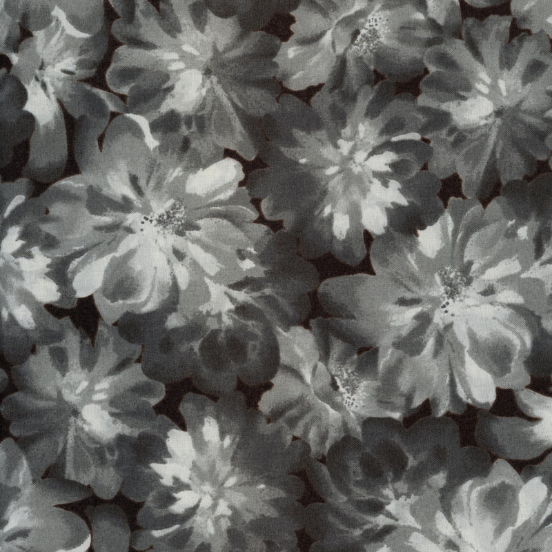 Maywood Studio Gradiance - Midnight Blooms - Patchwork and Quilting Fabric from Brown's Craft Shed (Tags: Fabric blenders Floral grey Maywood Studio monochrome Neutral patterns textures timeless )