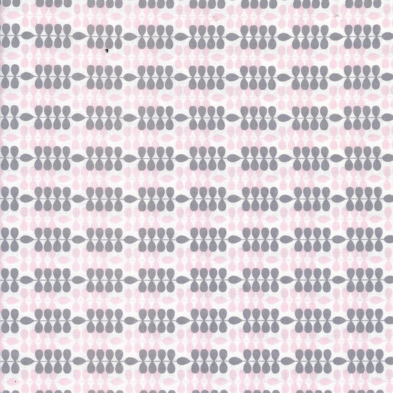 Gutermann Ring a Roses - Pebble Stripe - Patchwork and Quilting Fabric from Brown's Craft Shed (Tags: Fabric 57inch blender blenders cotton Geometric grey Gutermann lines Neutral patterns pink quilting Ring a Roses Stripes wide width )