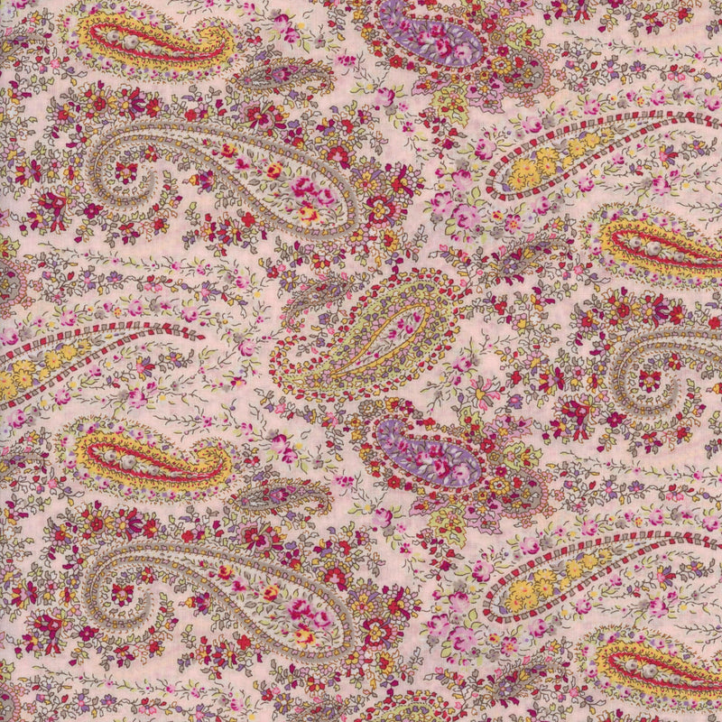 Lucien Memoire a Paris - Patchwork and Quilting Fabric from Brown's Craft Shed (Tags: Fabric blush pink Lucien Memoire a Paris paisley vintage )