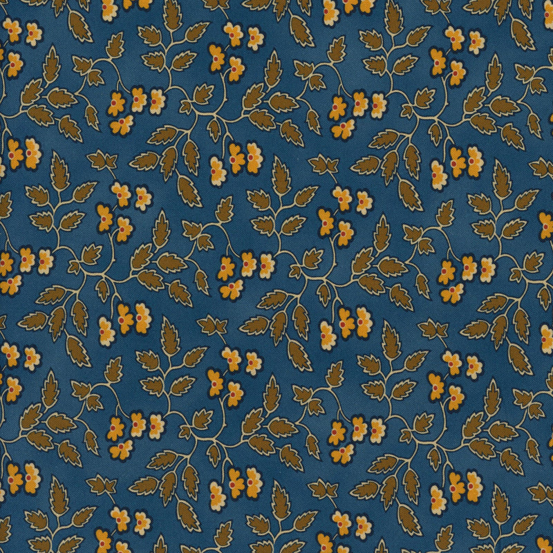 Moda Pamela's Path by Betsy Chutchian - Patchwork and Quilting Fabric from Brown's Craft Shed (Tags: Fabric Betsy Chutchian blue classic quilting Floral gold green indigo Moda Moda Fabrics Pamela's Path reproduction traditional vines vintage )
