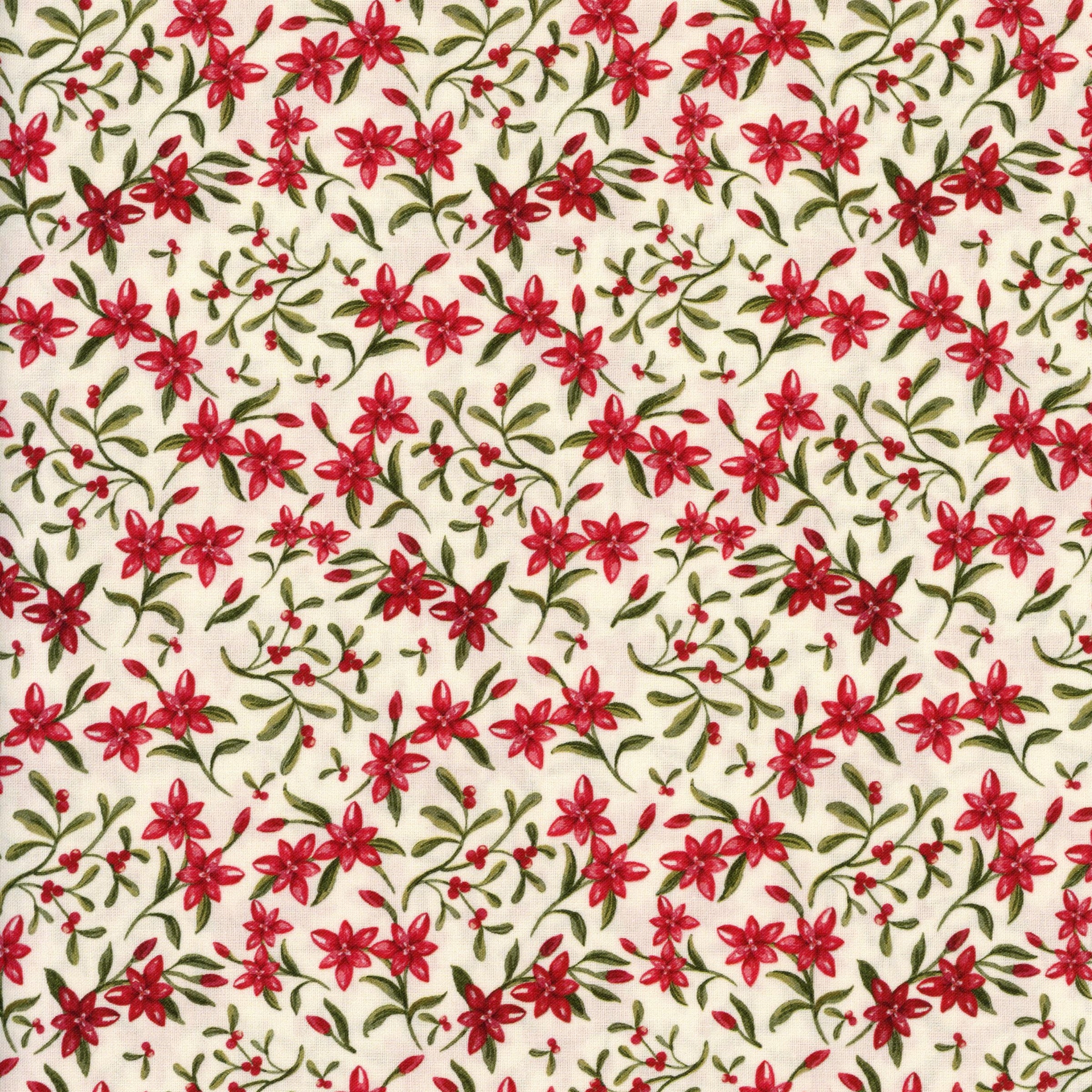 Moda Silent Night by Watercolour Heart - Patchwork and Quilting Fabric from Brown's Craft Shed (Tags: Fabric Floral Moda Silent Night Watercolour Heart )