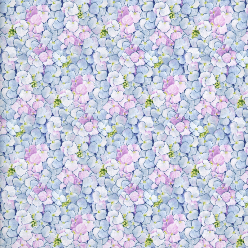 Elizabeth Studio Fancy Tea - Patchwork and Quilting Fabric from Brown's Craft Shed (Tags: Fabric blue Floral pink )