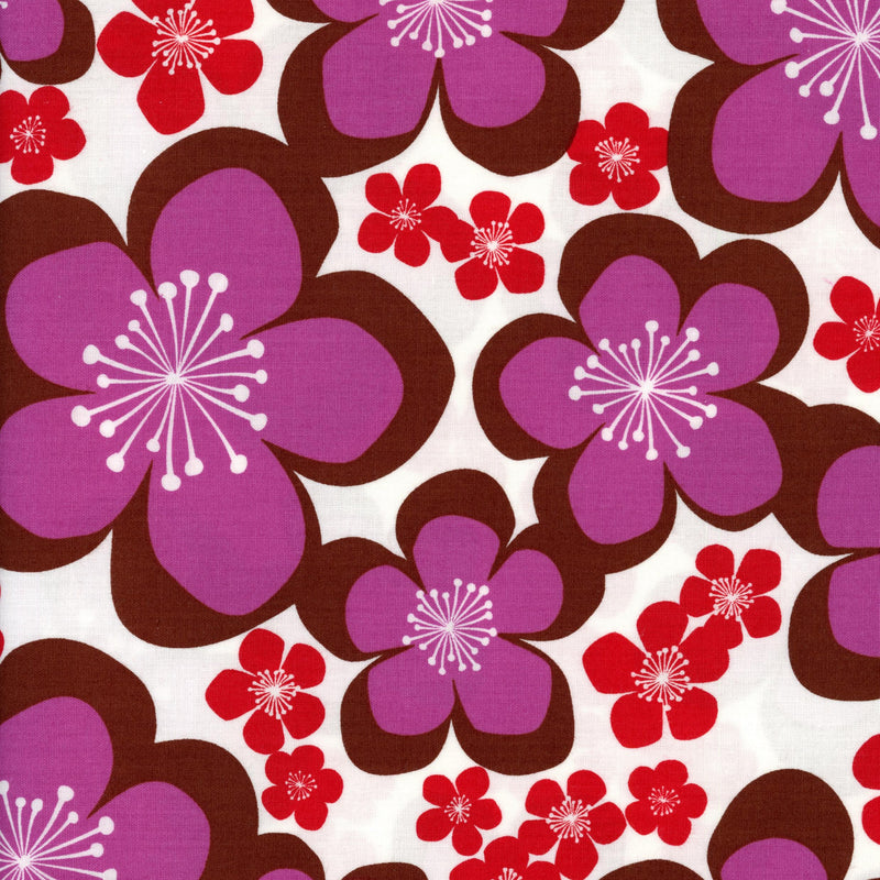 Andover Fabrics Annandale by Jo Morton - Patchwork and Quilting Fabric from Brown's Craft Shed (Tags: Fabric Andover Fabrics Annandale bold Brown Floral flowers garden Jo Morton playful purple red statement prints )