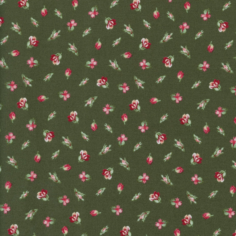 Maywood Studio - Regal Rose - Patchwork and Quilting Fabric from Brown's Craft Shed (Tags: Fabric classic cottage Floral garden green Maywood Studio nature pink red Regal Rose romantic rosebuds small floral traditional vintage )