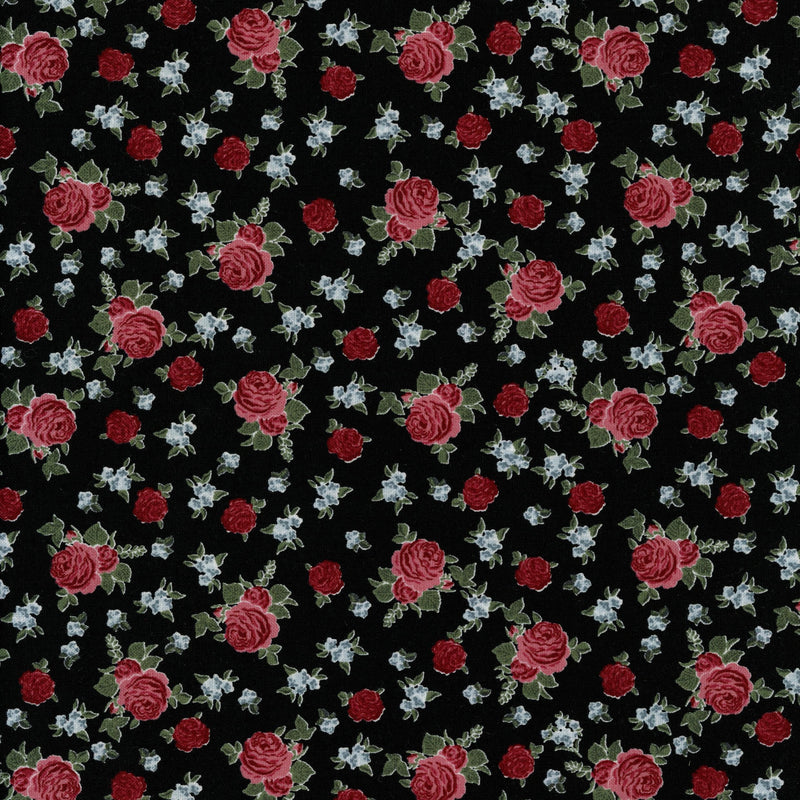 Stoffabrics Bella Rosa - Patchwork and Quilting Fabric from Brown's Craft Shed (Tags: Fabric Black craft elegant Floral garden patterns quilting romantic roses white )