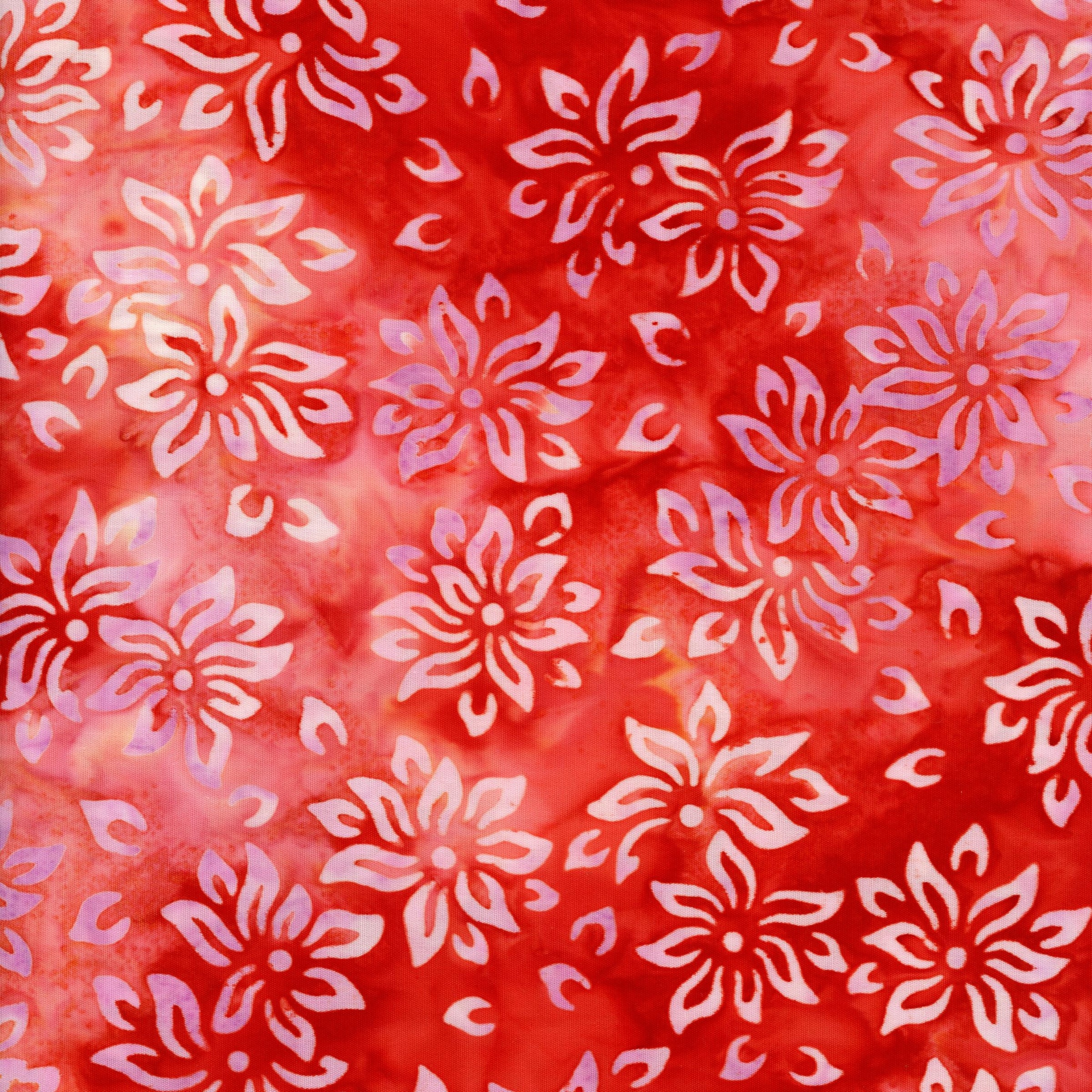 Lloyd Curzon - Rock Candy - Patchwork and Quilting Fabric from Brown's Craft Shed (Tags: Fabric batik blossom botanical bright coral feminine Floral flowers Lloyd Curzon pink quilt fabric red Rock Candy watercolour )