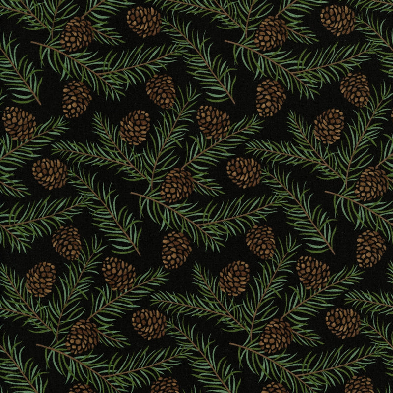 Moda Fabrics- Holidays At Home - Patchwork and Quilting Fabric from Brown's Craft Shed (Tags: Fabric evergreen Evergreen Pine Holidays festive green holiday Holidays At Home Moda Fabrics patchwork pinecones quilting cotton seasonal fabric woodland )