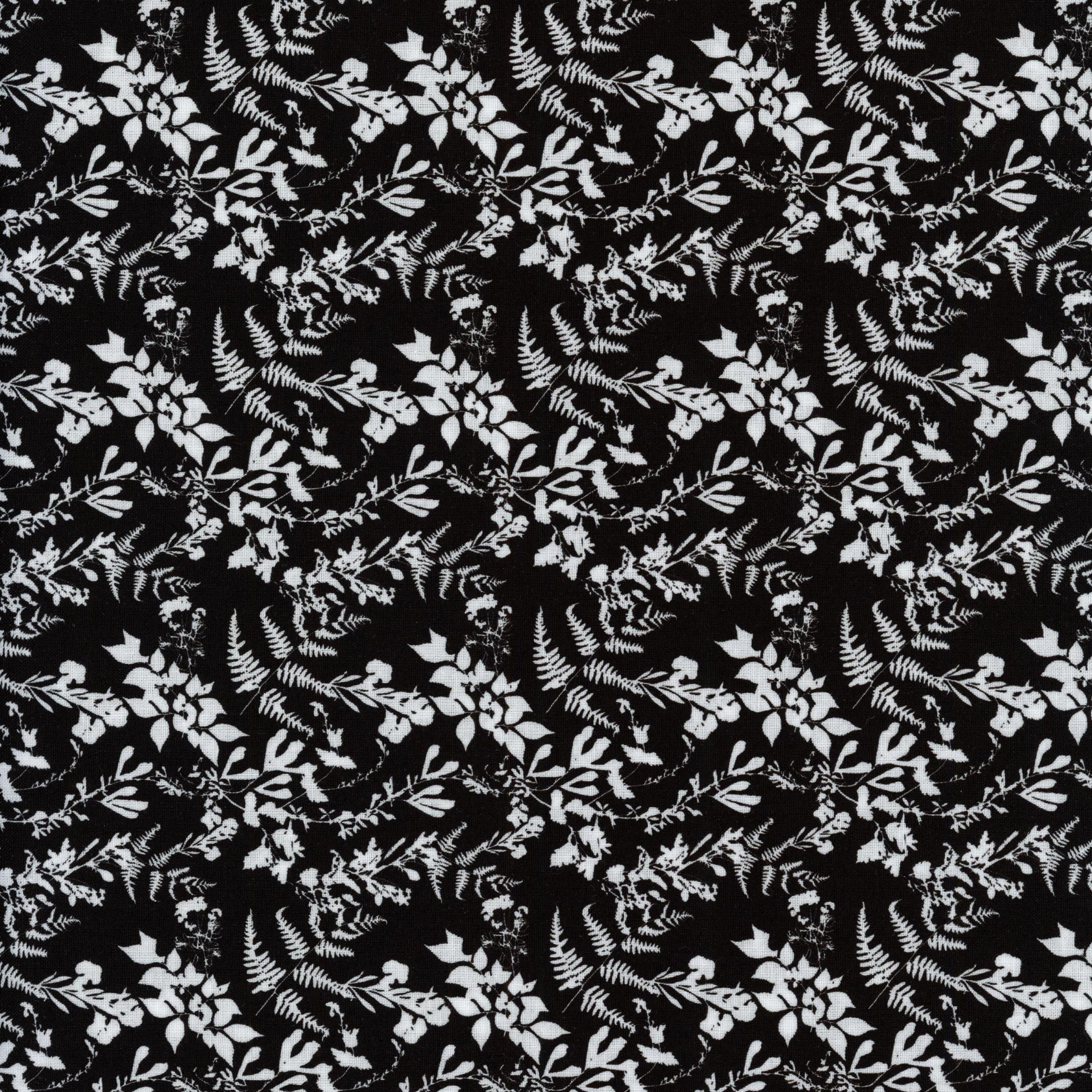 In The Beginning Fabrics - Decoupage - Patchwork and Quilting Fabric from Brown's Craft Shed (Tags: Fabric black and white botanical Decoupage fern )