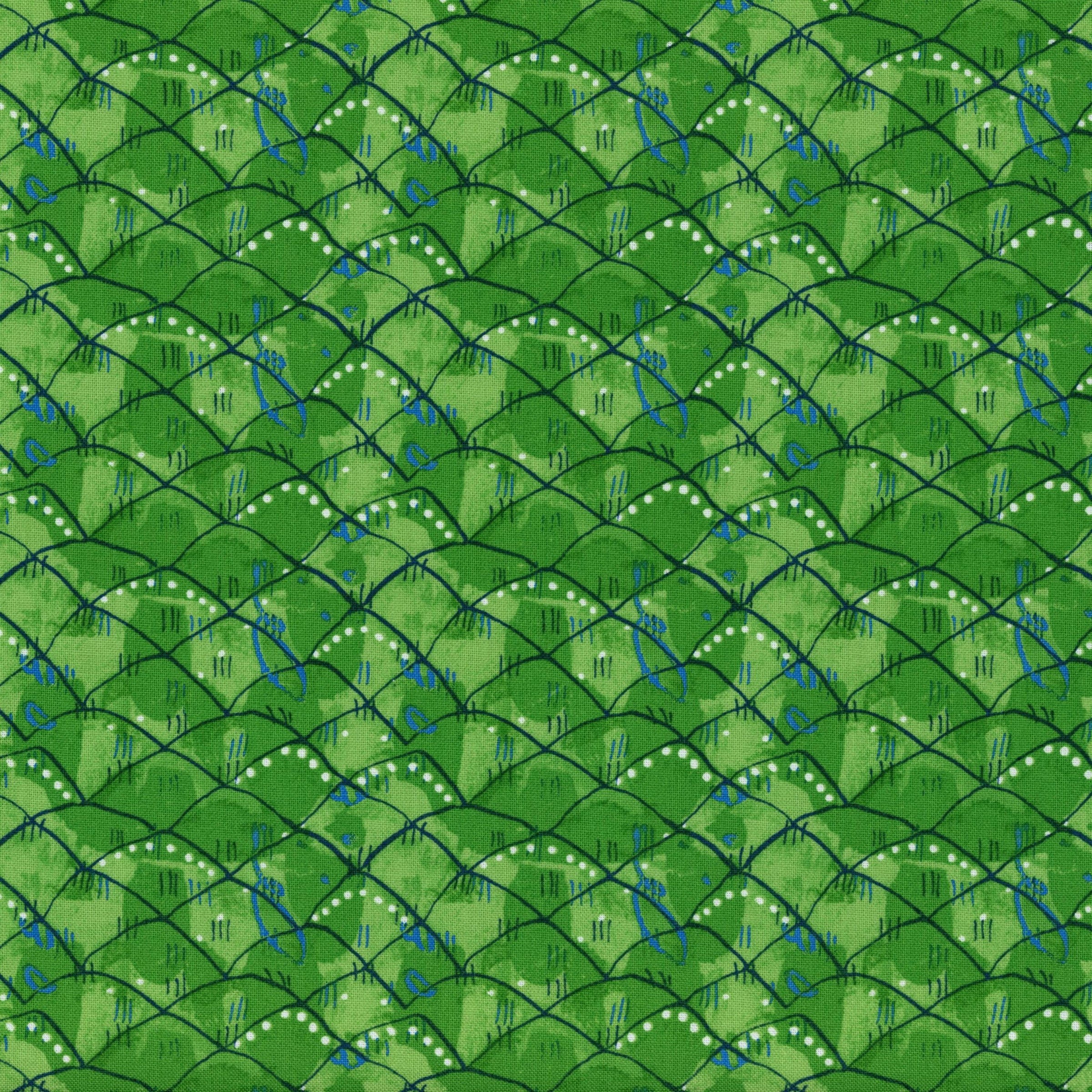 Blend Fabrics - Mermaid Days by Cori Dantini - Patchwork and Quilting Fabric from Brown's Craft Shed (Tags: Fabric Blend Fabrics blue children coastal Cori Dantini green novelty ocean scales sea textures water whimsical )