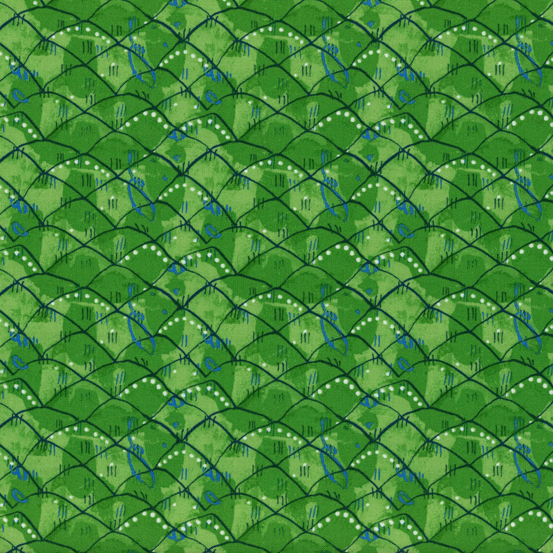 Blend Fabrics - Mermaid Days by Cori Dantini - Patchwork and Quilting Fabric from Brown's Craft Shed (Tags: Fabric Blend Fabrics blue children coastal Cori Dantini green novelty ocean scales sea textures water whimsical )