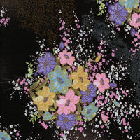 Kennard & Kennard - Midnight Blossom Cascade - Patchwork and Quilting Fabric from Brown's Craft Shed (Tags: Fabric apparel Black blue craft elegant Floral gold metallic nature patterns pink purple quilting )