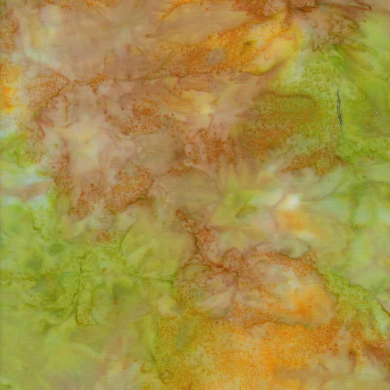 Ayu Batiks - Citrus Grove - Patchwork and Quilting Fabric from Brown's Craft Shed (Tags: Fabric abstract batik blender bright citrus green modern quilting mottled nature orange textures tonal watercolour )