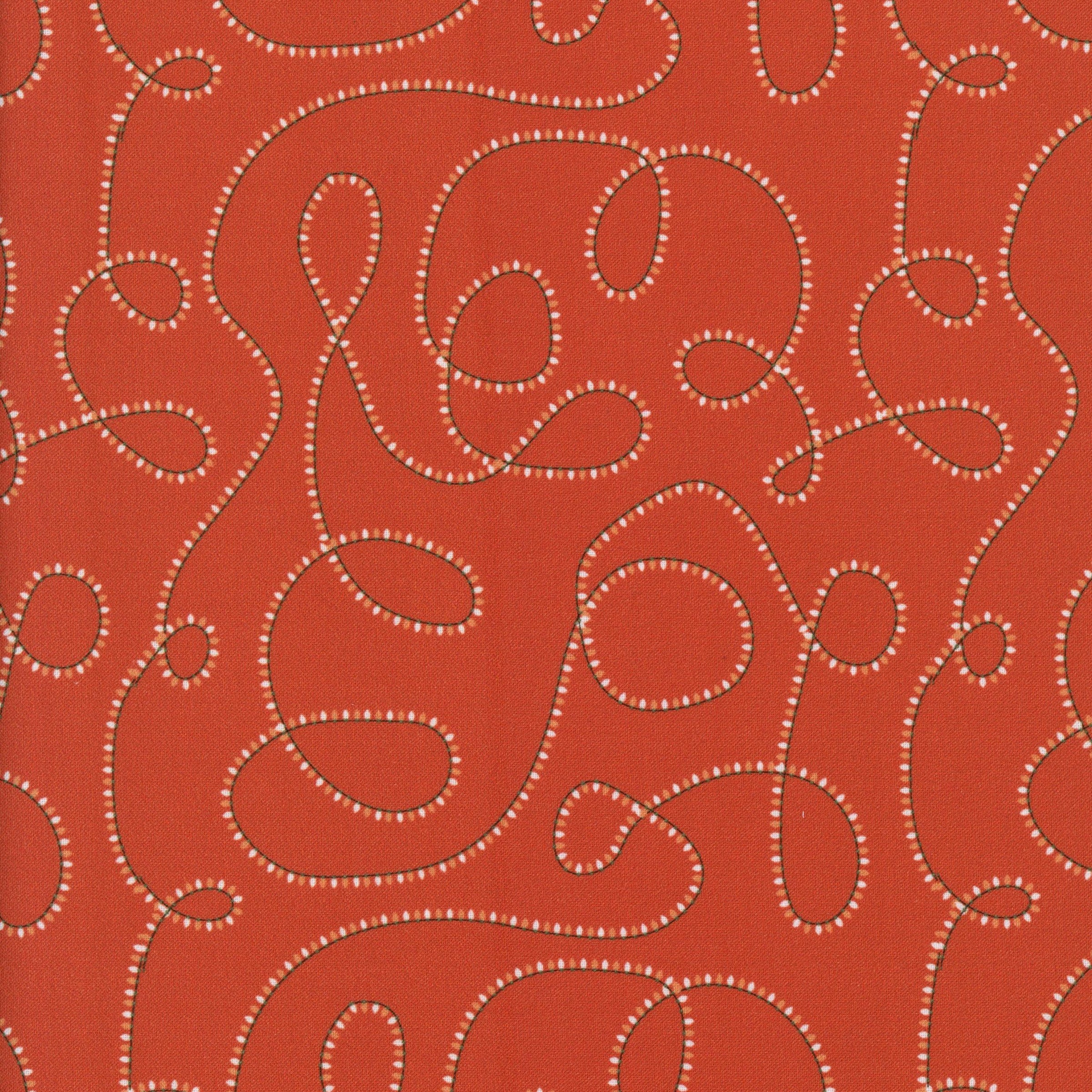 Devonstone Collection Advents Co-ordinate - Patchwork and Quilting Fabric from Brown's Craft Shed (Tags: Fabric abstract basics blender cream Devonstone Collection lines loops modern quilting orange patterns playful quilting cotton stitching textured )
