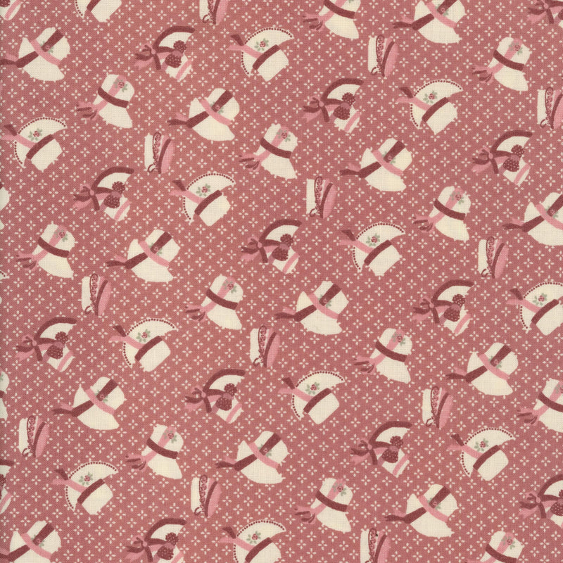 Vero's World by Gutermann - Rose Ribbon Bonnets - Patchwork and Quilting Fabric from Brown's Craft Shed (Tags: Fabric children Floral novelty pastel patterns pink playful vintage )