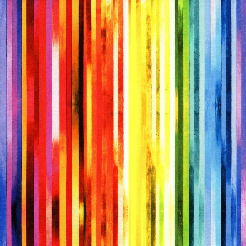 KK Fabrics Sew Stripey - Stripe Pastel Rainbow by De Gillett Cox - Patchwork and Quilting Fabric from Brown's Craft Shed (Tags: Fabric bold bright colourful De Gillett Cox KK Fabrics modern multi pastel patterns playful quilting rainbow Stripes whimsical )