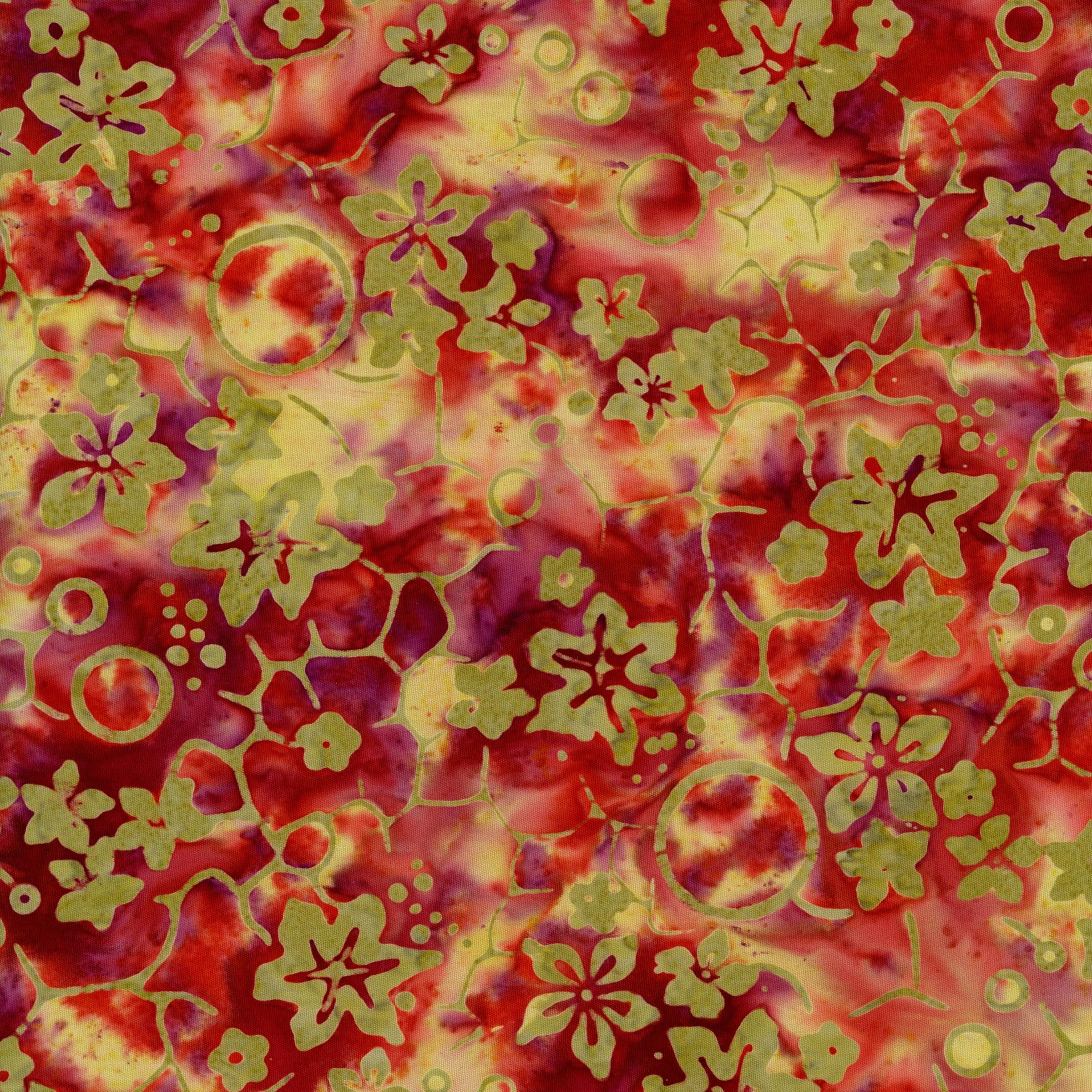 Banyan Batiks - Rock Candy - Patchwork and Quilting Fabric from Brown's Craft Shed (Tags: Fabric Banyan Batiks batik blender circles Floral flowers nature pink playful purple red Rock Candy textures watercolour )