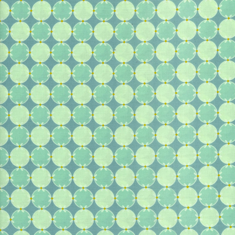 Brenda Walton by blend - Veranda - Patchwork and Quilting Fabric from Brown's Craft Shed (Tags: Fabric aqua blender blue circles Geometric green patterns polka dots teal )