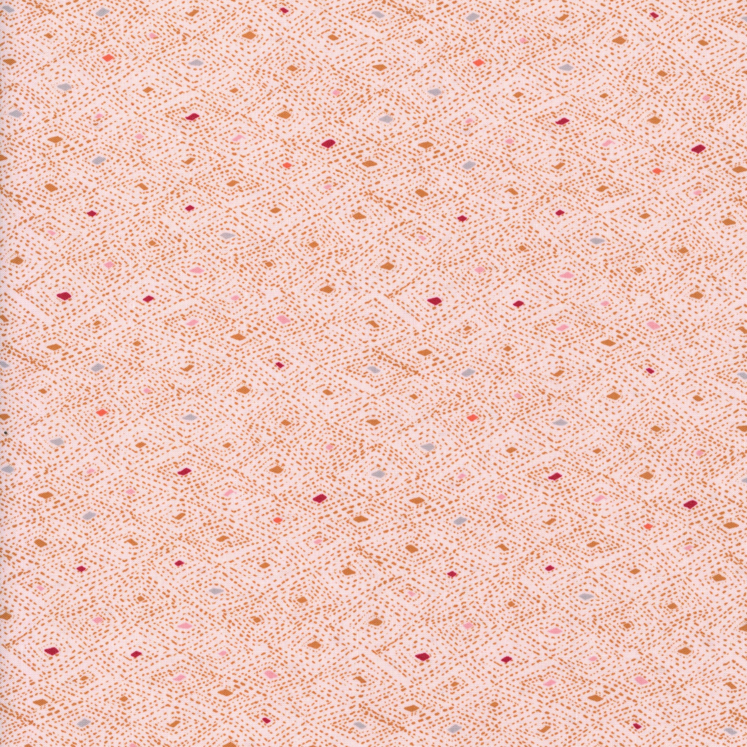 Clothworks Delilah - Patchwork and Quilting Fabric from Brown's Craft Shed (Tags: Fabric blender blenders Clothworks Delilah Geometric modern mosaic Neutral orange pink red subtle print textures )