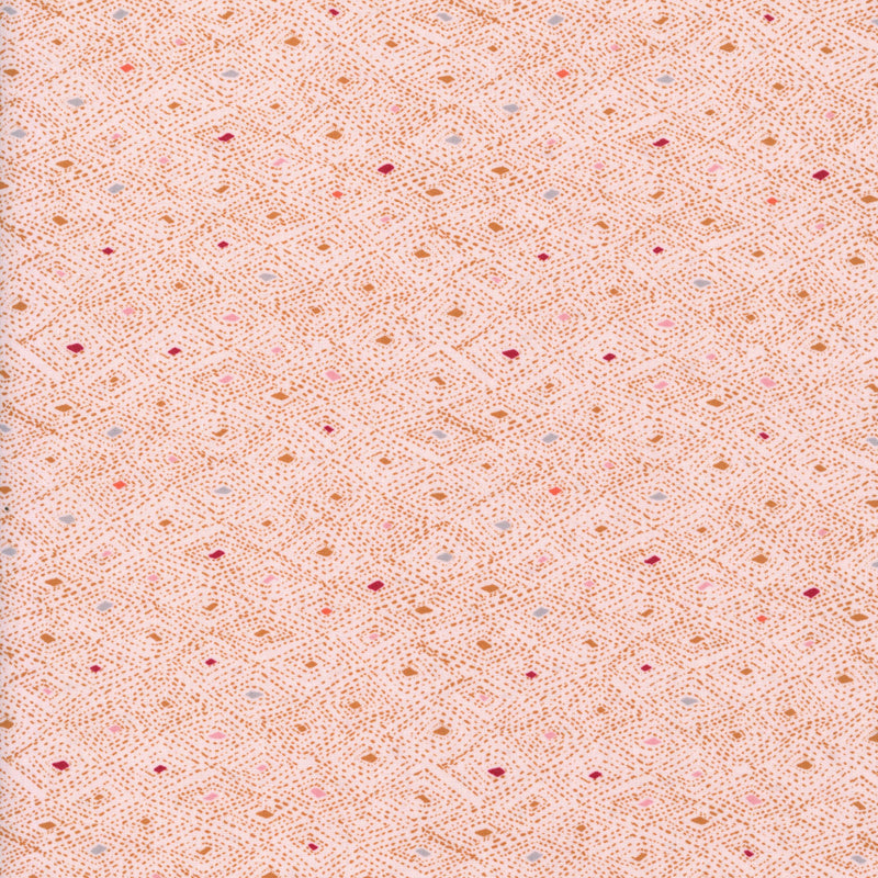 Clothworks Delilah - Patchwork and Quilting Fabric from Brown's Craft Shed (Tags: Fabric blender blenders Clothworks Delilah Geometric modern mosaic Neutral orange pink red subtle print textures )