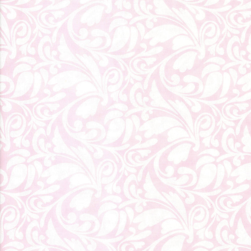 Gutermann Long Island Collection - Blush Scroll - Patchwork and Quilting Fabric from Brown's Craft Shed (Tags: Fabric 57inch blender blenders cotton Gutermann Long Island patterns pink quilting swirls vines wide width )