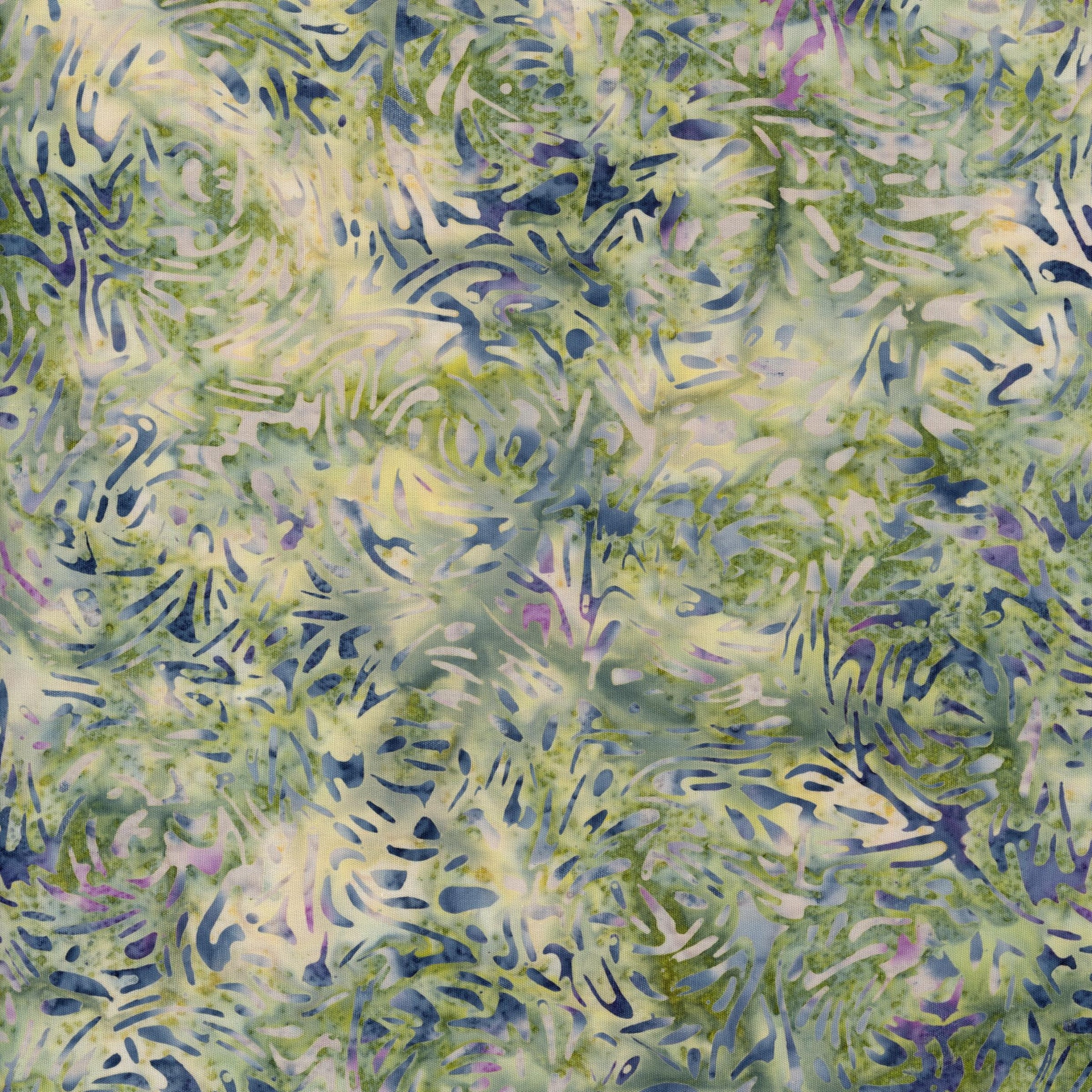Banyan Batiks - Banyan BFFs - Patchwork and Quilting Fabric from Brown's Craft Shed (Tags: Fabric Banyan Batiks Banyan BFFs batik blender blue garden green nature pastel plants purple textures watercolour )