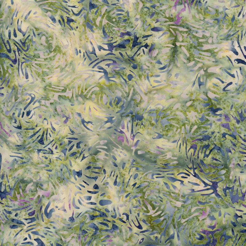 Banyan Batiks - Banyan BFFs - Patchwork and Quilting Fabric from Brown's Craft Shed (Tags: Fabric Banyan Batiks Banyan BFFs batik blender blue garden green nature pastel plants purple textures watercolour )