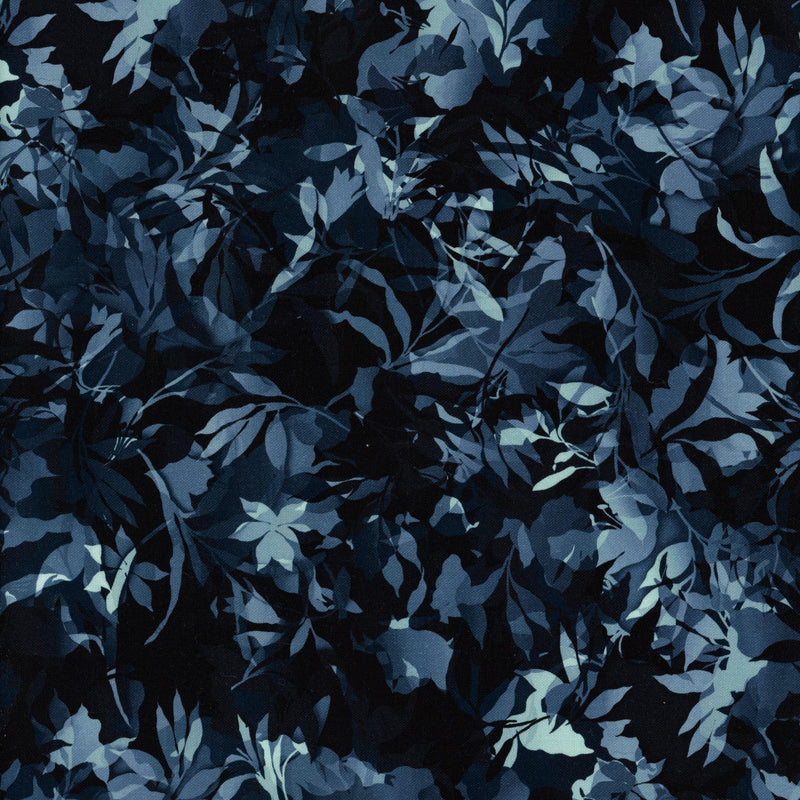 Robert Kaufman Artful Blooms - Patchwork and Quilting Fabric from Brown's Craft Shed (Tags: Fabric Artful Blooms blue bold dark dramatic foliage modern moody nature navy patchwork Robert Kaufman statement textures )