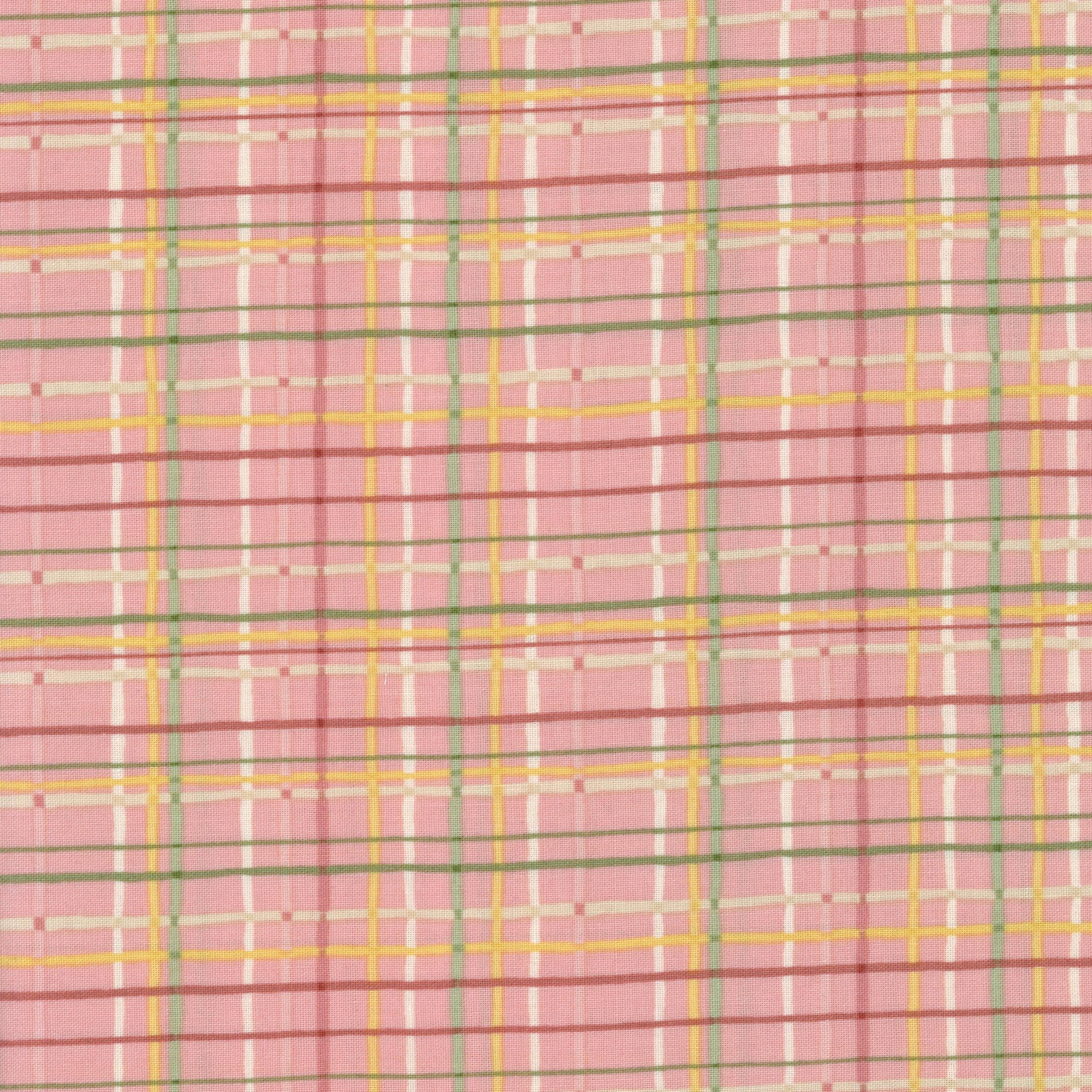 Riley Blake Designs Love Me More by Lisa Audit (Coral) - Patchwork and Quilting Fabric from Brown's Craft Shed (Tags: Fabric blender checks cheerful coral green Lisa Audit Love Me More pastel patterns pink plaid Riley Blake Designs spring )