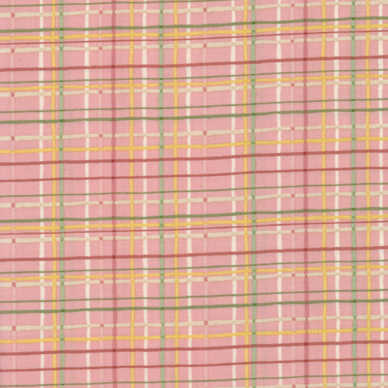 Riley Blake Designs Love Me More by Lisa Audit (Coral) - Patchwork and Quilting Fabric from Brown's Craft Shed (Tags: Fabric blender checks cheerful coral green Lisa Audit Love Me More pastel patterns pink plaid Riley Blake Designs spring )