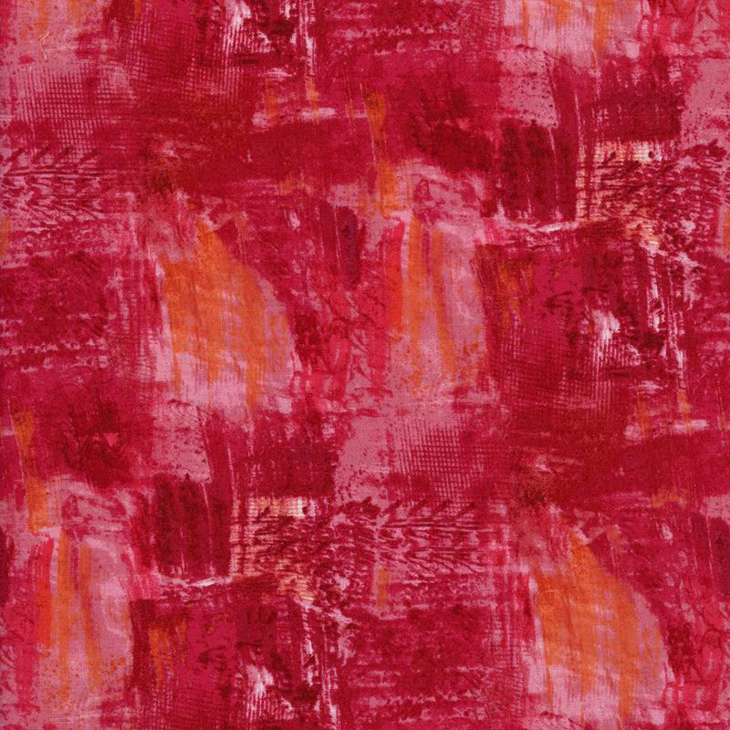 Clothworks Summer Splash by Tracey English - Patchwork and Quilting Fabric from Brown's Craft Shed (Tags: Fabric abstract artistic basics blender Clothworks orange painterly patterns red summer textures Tracey English )